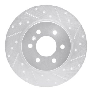 Buick TERRAZA Brake Rotor (1) - Rear Right - R1 Concepts - Drilled & Slotted - Silver - `06-`09